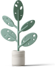 casual-life-3d-green-plant-with-holes-in-white-pot 1
