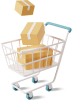 casual-life-3d-shopping-cart-with-boxes 1
